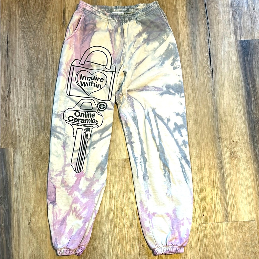 Online Ceramics Inquire Within Tie Dye Sweatpants